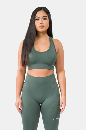 STING Allure Seamless Sports Bra Khaki